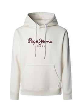 Sudadera Pepe Jeans Macbeth capucha con logo beige para hombre