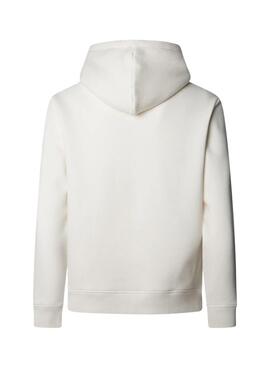Sudadera Pepe Jeans Macbeth capucha con logo beige para hombre
