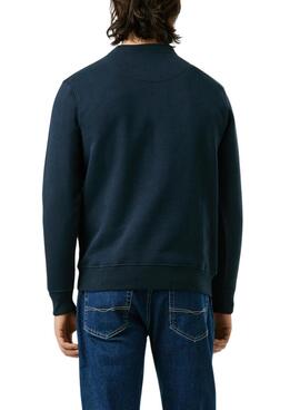 Sudadera Pepe Jeans Macbeth logo cuello redondo marino para hombre