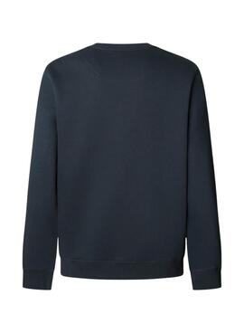 Sudadera Pepe Jeans Macbeth logo cuello redondo marino para hombre