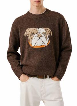 Jersey Pepe Jeans Phelan perro marrón para hombre