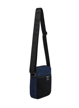 Bolso Pepe Jeans Wayne reporter con logo marino para hombre