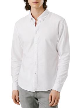 Camisa Pepe Jeans Cluny Oxford blanco para hombre