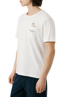 Camiseta Pepe Jeans Thansen blanco para hombre