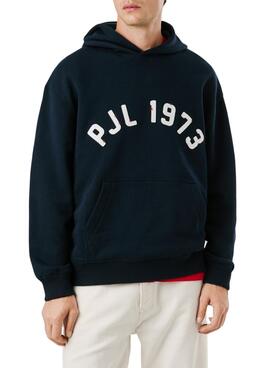 Sudadera Pepe Jeans Maverick marino con capucha para hombre
