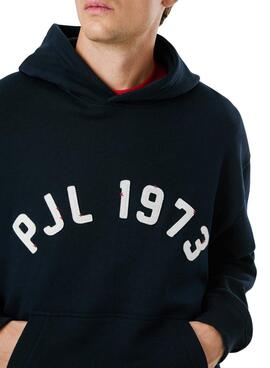 Sudadera Pepe Jeans Maverick marino con capucha para hombre