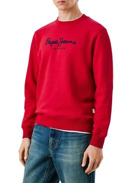 Sudadera Pepe Jeans Macbeth logo cuello redondo rojo para hombre