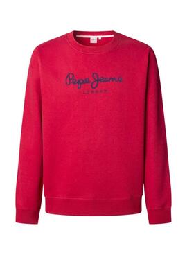 Sudadera Pepe Jeans Macbeth logo cuello redondo rojo para hombre