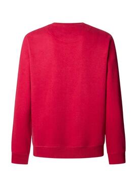 Sudadera Pepe Jeans Macbeth logo cuello redondo rojo para hombre
