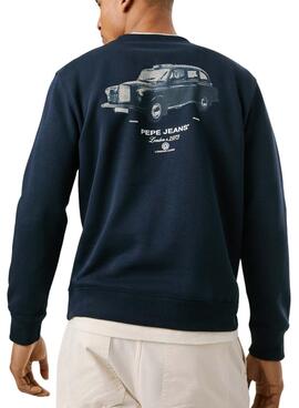 Sudadera Pepe Jeans Tacky espalda estampada marino para hombre