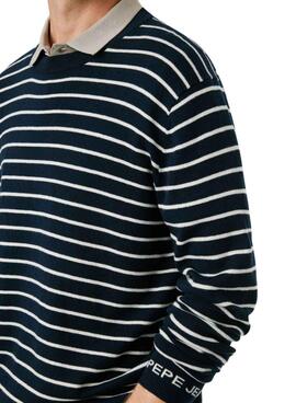 Jersey Pepe Jeans Andre rayas marino para hombre