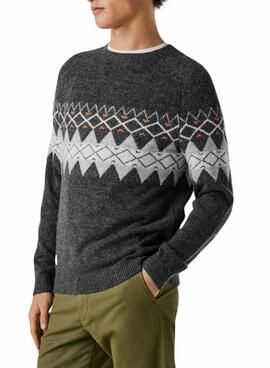 Jersey Pepe Jeans Presley grecas gris para hombre