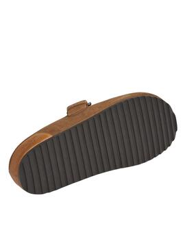 Zuecos Pepe Jeans Corby de ante camel para mujer