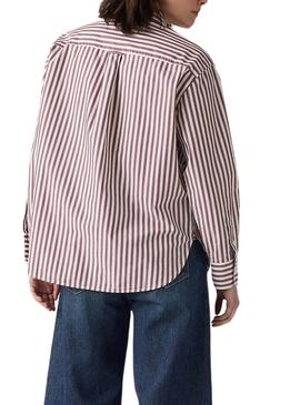 Camisa Levis Harlie Boyfriend estampado de rayas para mujer
