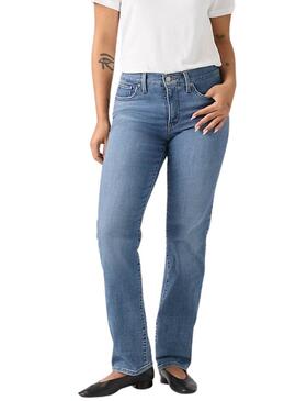 Pantalón vaquero Levis 314 Shaping Straight azul para mujer