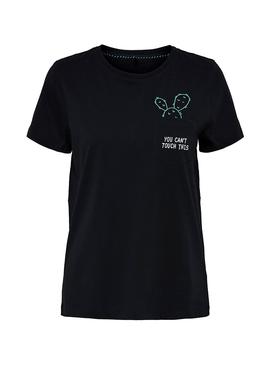 Camiseta Only Polly Pocket Negro Mujer