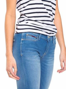 Pantalón Vaquero Tommy Jeans Nora Azul Mujer