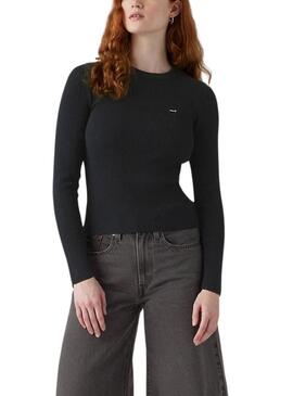 Jersey Levis Rib negro para mujer