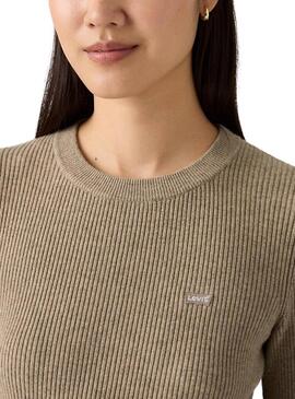 Jersey Levis Rib tostado para mujer