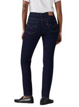 Pantalón vaquero Levis 314 Shaping Straight oscuro para mujer