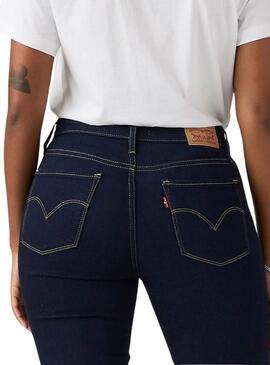 Pantalón vaquero Levis 314 Shaping Straight oscuro para mujer
