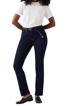 Pantalón vaquero Levis 314 Shaping Straight oscuro para mujer
