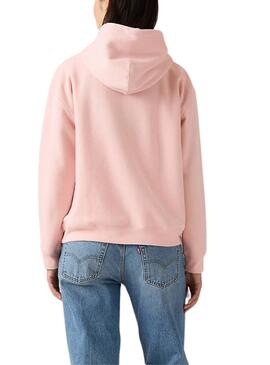 Sudadera Levis Everyday con capucha rosa para mujer