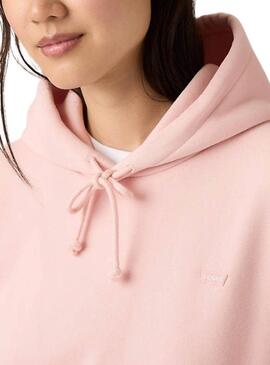 Sudadera Levis Everyday con capucha rosa para mujer