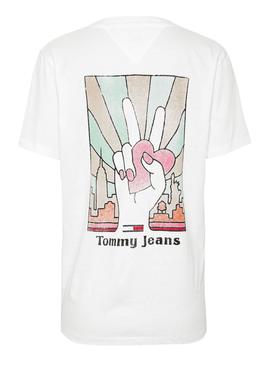 Camiseta Tommy Jeans Bold Statement Blanco Mujer