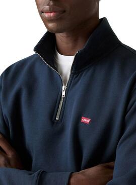 Sudadera Levis Original Housemark media cremallera marino para hombre