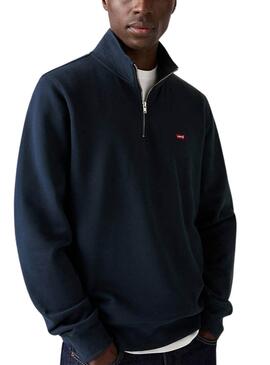 Sudadera Levis Original Housemark media cremallera marino para hombre
