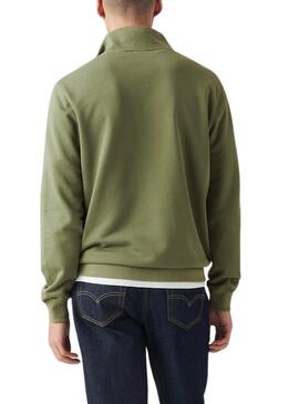 Sudadera Levis Original Housemark media cremallera verde para hombre