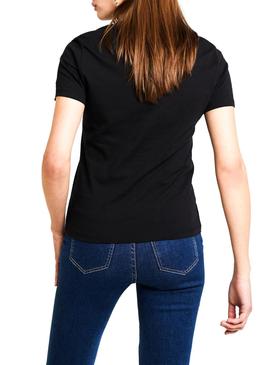 Camiseta Tommy Jeans Corp Logo Negro Mujer