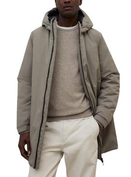 Abrigo Ecoalf Pasu beige para hombre