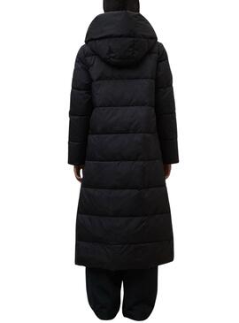 Abrigo acolchado Ecoalf Aranda negro para mujer