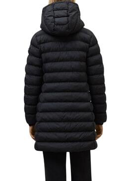 Abrigo Ecoalf Cronulla acolchado negro para mujer