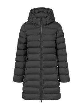 Abrigo Ecoalf Cronulla acolchado negro para mujer