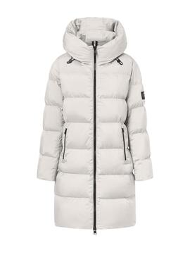 Abrigo Ecoalf acolchado Manlie blanco para mujer