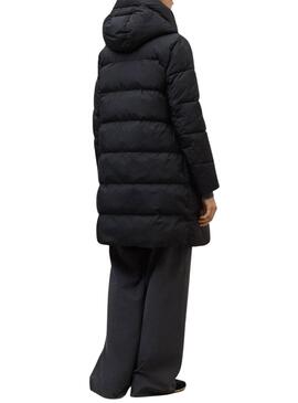 Abrigo Ecoalf acolchado Manlie negro para mujer