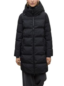 Abrigo Ecoalf acolchado Manlie negro para mujer