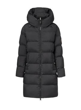 Abrigo Ecoalf acolchado Manlie negro para mujer