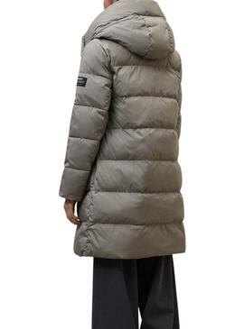 Abrigo Ecoalf acolchado Manlie beige para mujer