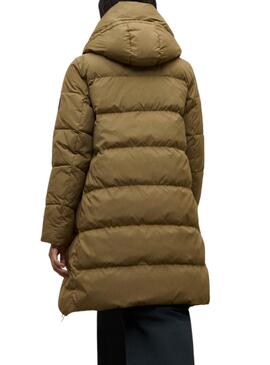 Abrigo Ecoalf acolchado Manlie marrón para mujer