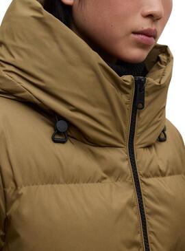 Abrigo Ecoalf acolchado Manlie marrón para mujer
