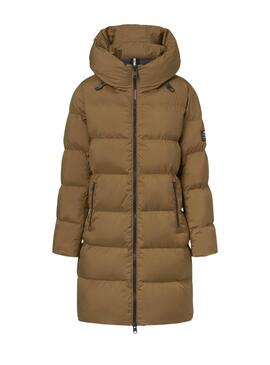 Abrigo Ecoalf acolchado Manlie marrón para mujer
