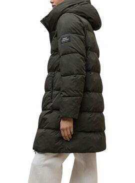 Abrigo Ecoalf acolchado Manlie verde para mujer