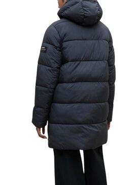 Abrigo acolchado Ecoalf Marangu marino para mujer