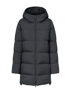 Abrigo acolchado Ecoalf Marangu marino para mujer