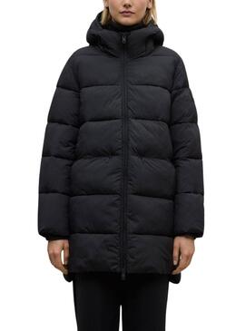 Abrigo acolchado Ecoalf Marangu negro para mujer