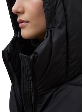 Abrigo acolchado Ecoalf Marangu negro para mujer